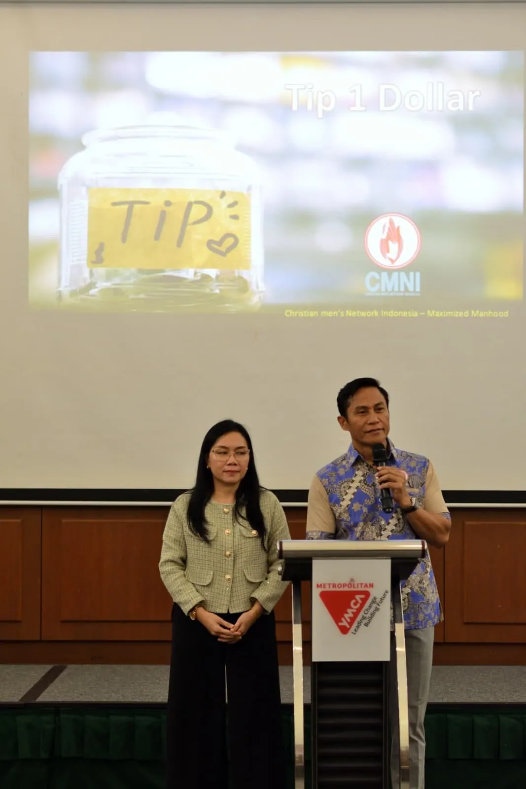 Sharing from the podium